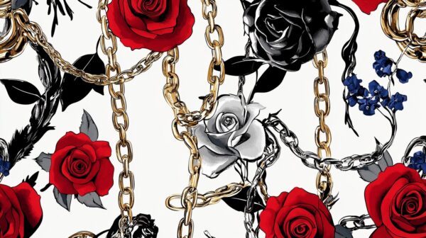 Chains & Roses (White)